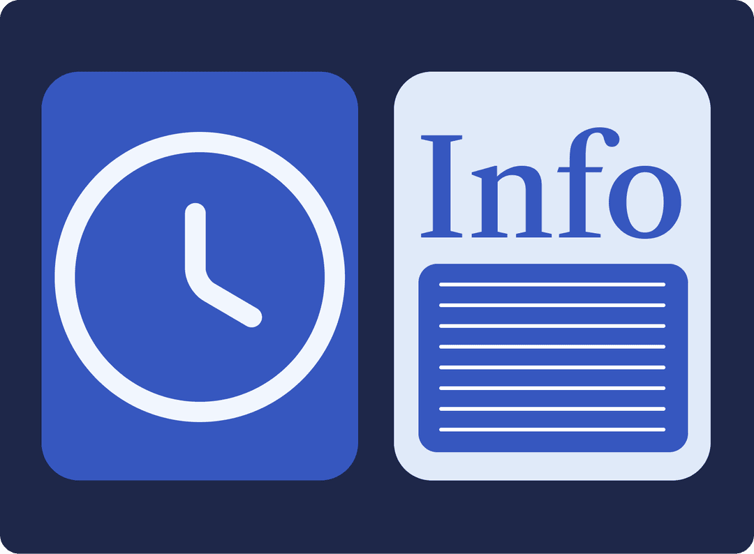 Timing & Info mockup